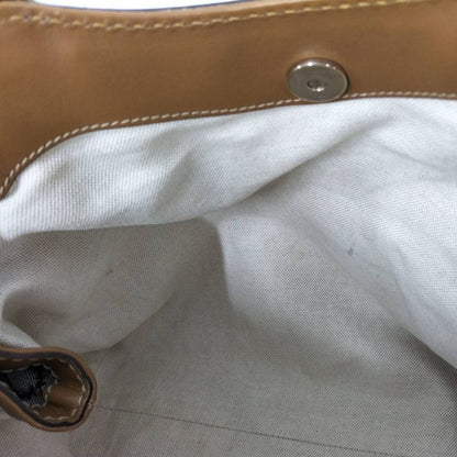 Gucci Handbag Diamante Canvas Leather Brown