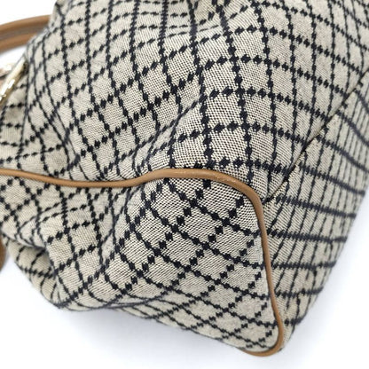Gucci Handbag Diamante Canvas Leather Brown