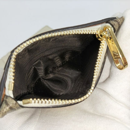 Gucci Compact Wallet Coating Animal Print Beige
