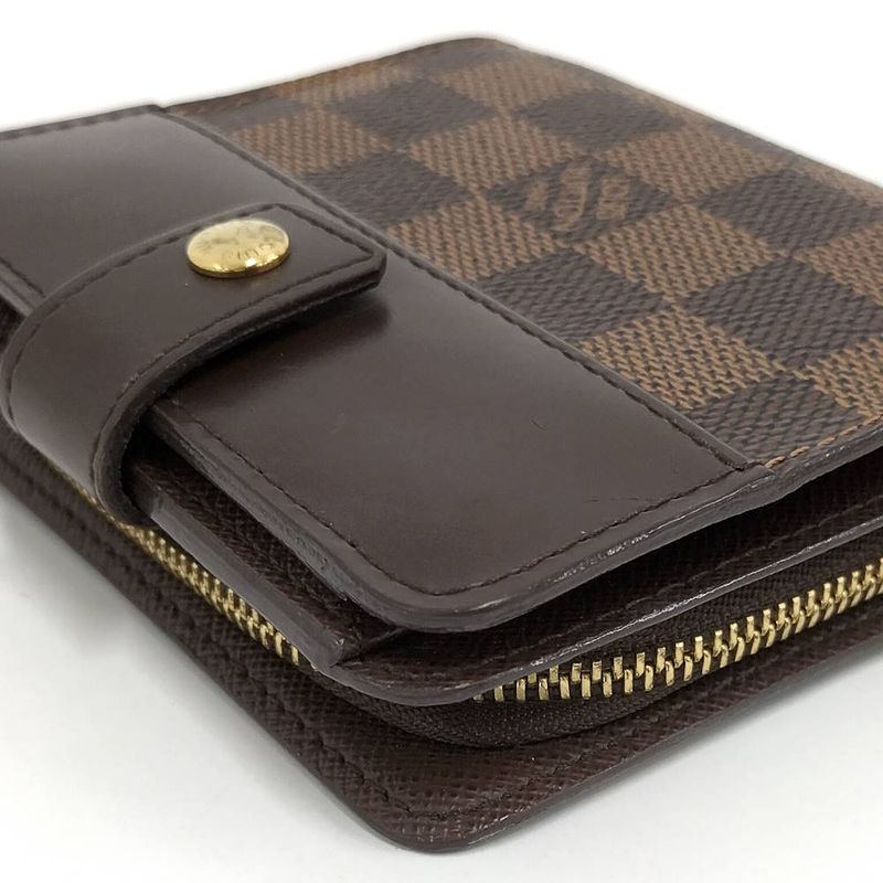 Louis Vuitton Compact Zip Bifold Wallet Damier Ebene