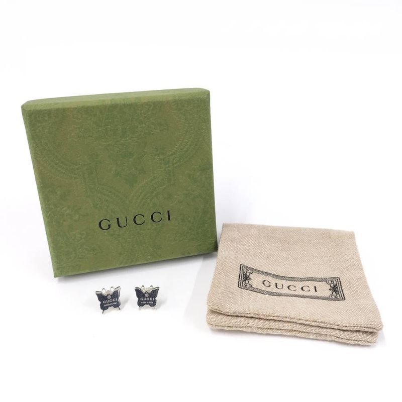 Gucci Earrings Butterfly Silver