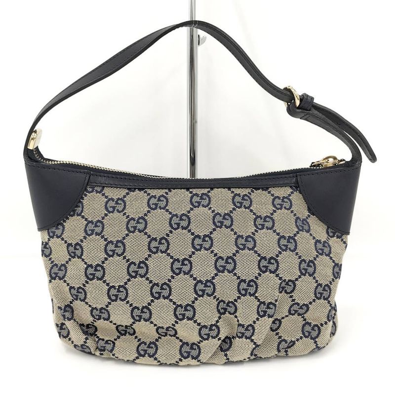 Gucci Pouch GG Canvas Leather Navy