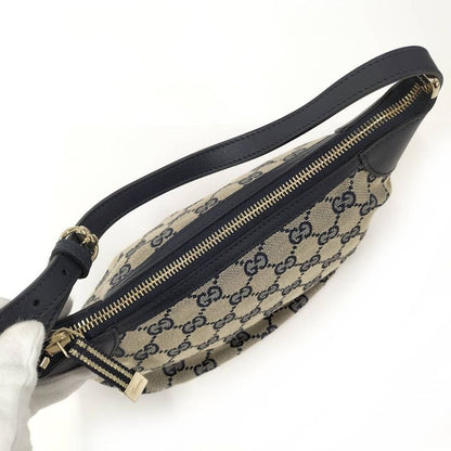 Gucci Pouch GG Canvas Leather Navy