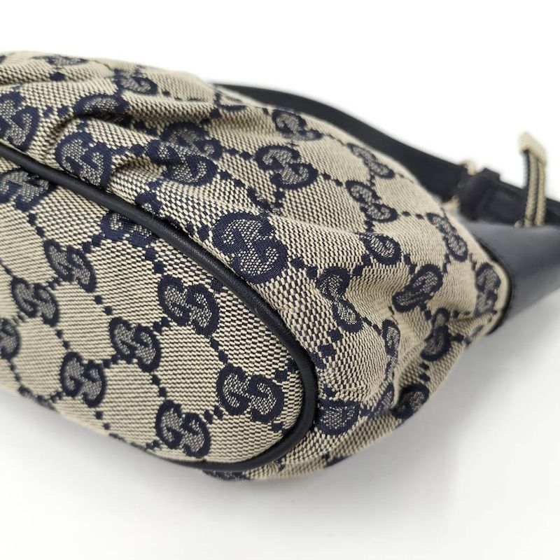 Gucci Pouch GG Canvas Leather Navy