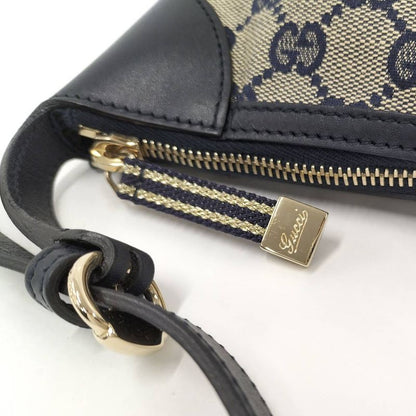 Gucci Pouch GG Canvas Leather Navy
