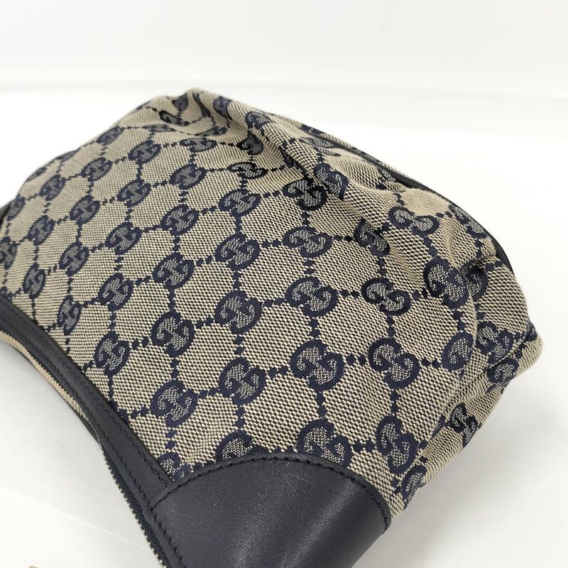 Gucci Pouch GG Canvas Leather Navy
