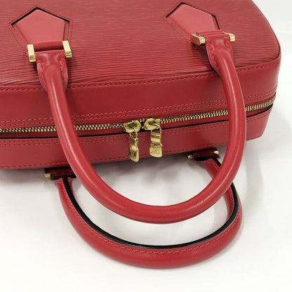 Louis Vuitton Blanc Handbag Epi Leather Red
