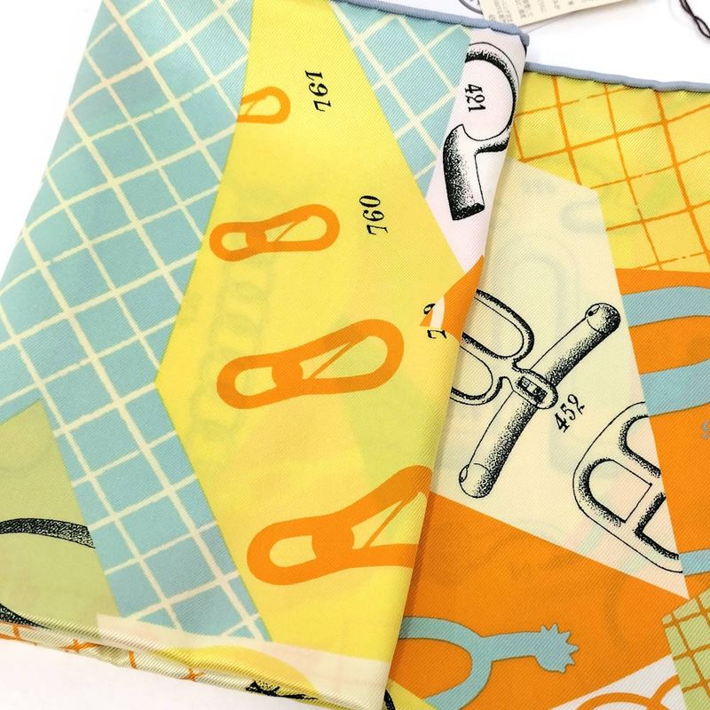 Hermes Carre 70 Scarf les Petits Papiers Silk Multicolor