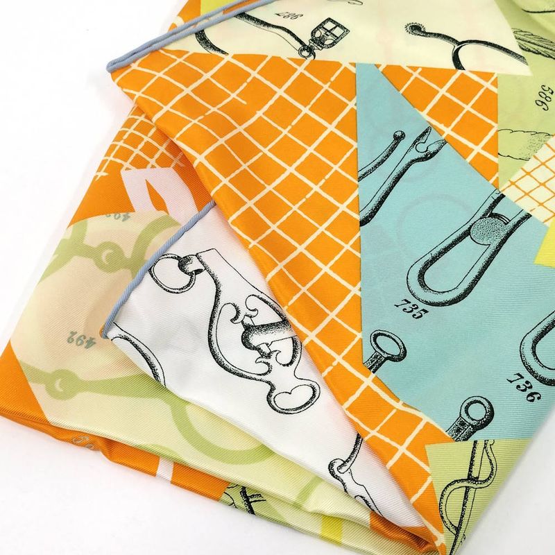 Hermes Carre 70 Scarf les Petits Papiers Silk Multicolor