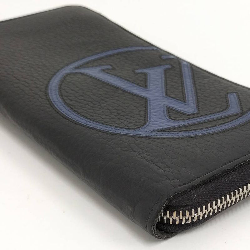 Louis Vuitton Zippy Wallet Vertical Zip Around LV Circle Taurillon Leather