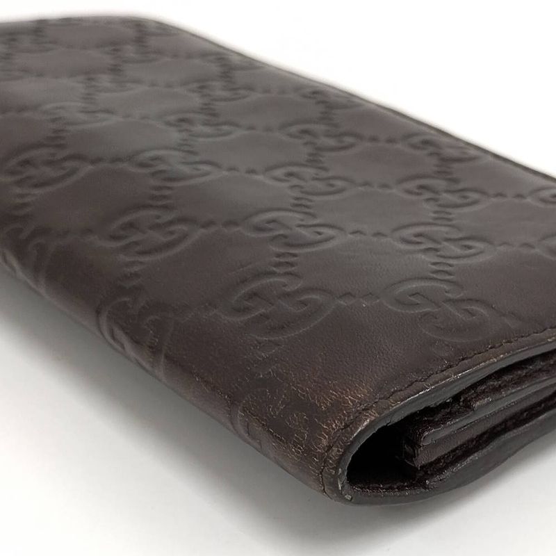 Gucci Bifold Wallet Guccissima Leather Dark Brown