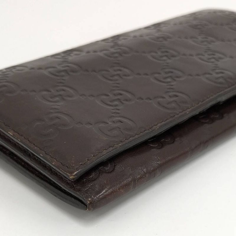 Gucci Bifold Wallet Guccissima Leather Dark Brown