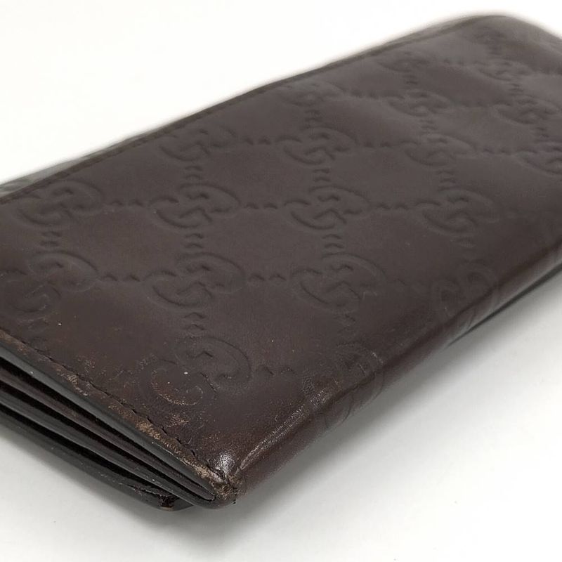 Gucci Bifold Wallet Guccissima Leather Dark Brown