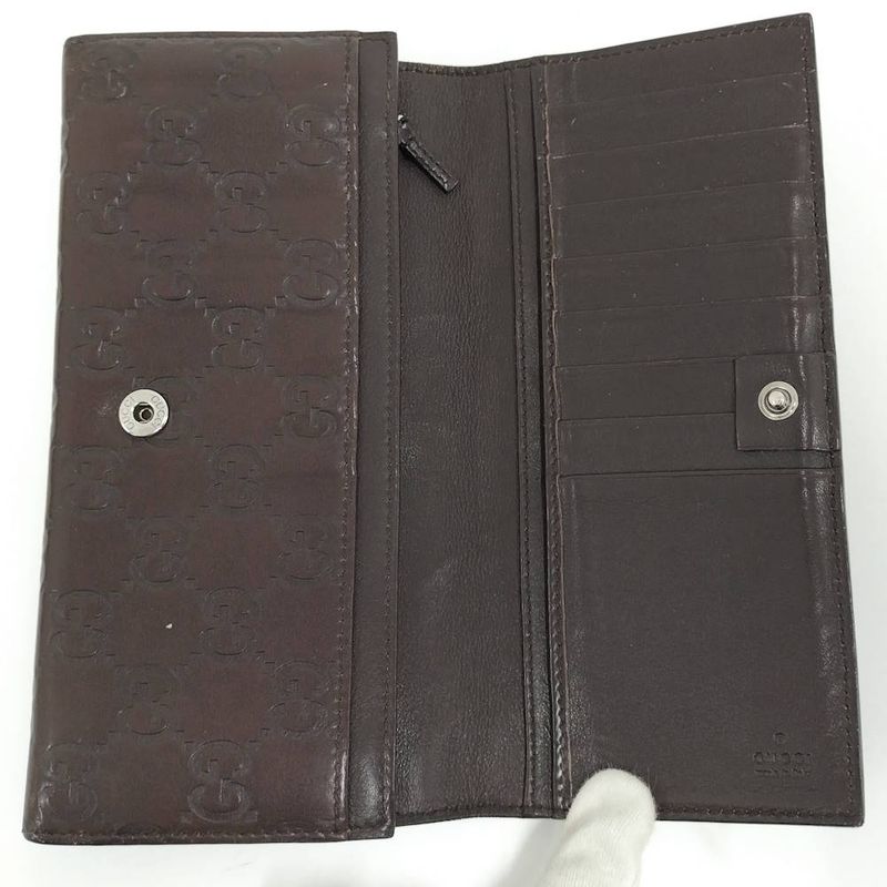 Gucci Bifold Wallet Guccissima Leather Dark Brown