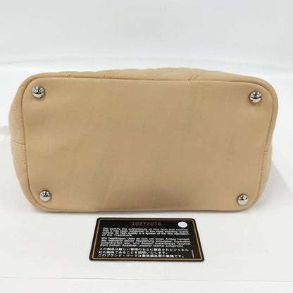 Chanel Cambonte Leather Beige Shoulder Bag