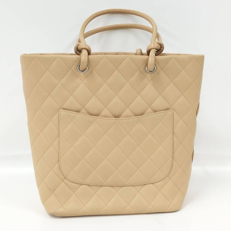 Chanel Cambonte Leather Beige Shoulder Bag