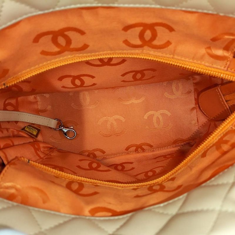 Chanel Cambonte Leather Beige Shoulder Bag