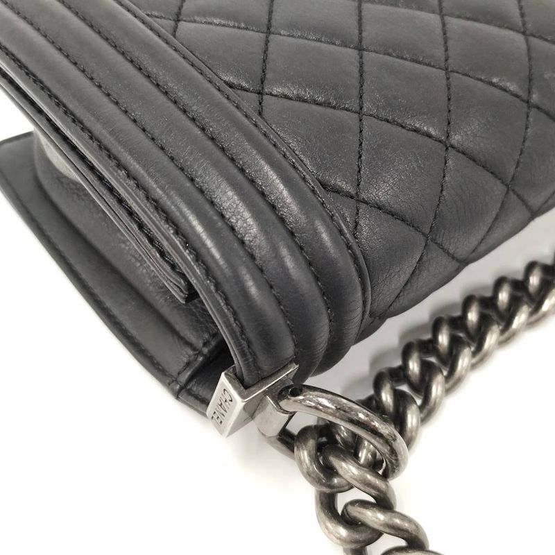 Chanel Chain Shoulder Bag Lambskin Black