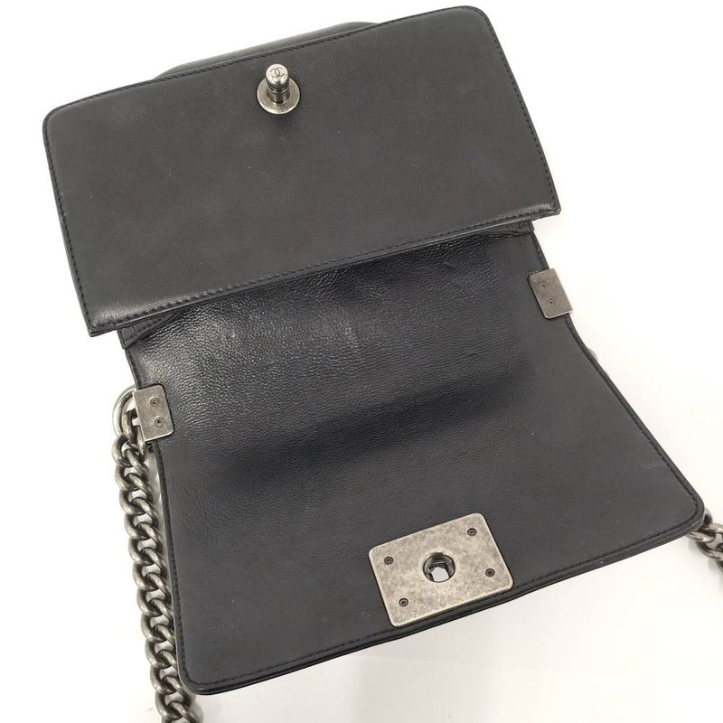 Chanel Chain Shoulder Bag Lambskin Black