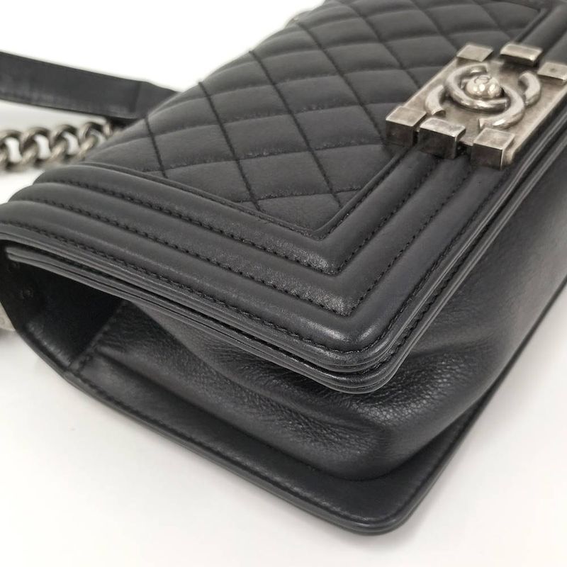 Chanel Chain Shoulder Bag Lambskin Black