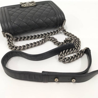 Chanel Chain Shoulder Bag Lambskin Black