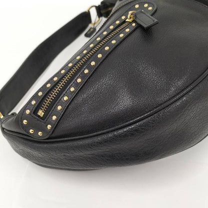 Versace Shoulder Bag Leather Black