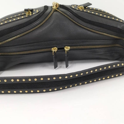 Versace Shoulder Bag Leather Black