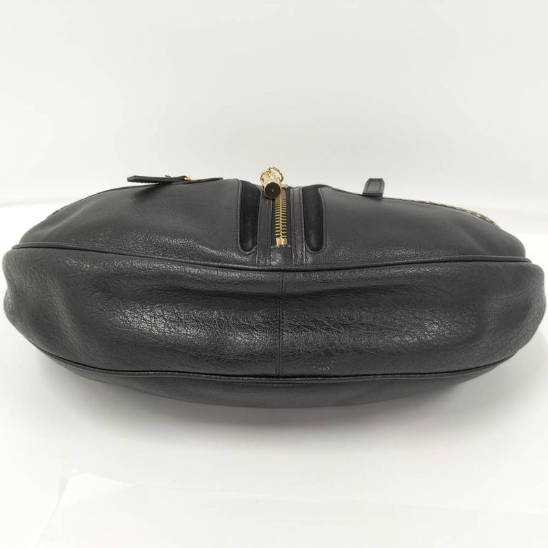 Versace Shoulder Bag Leather Black