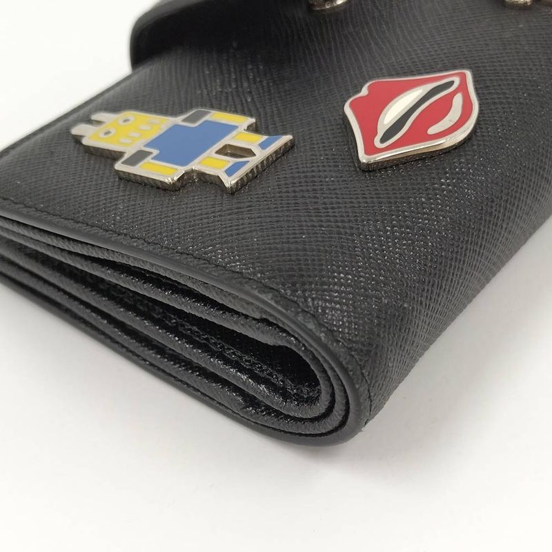 Prada Bifold Wallet Leather Black