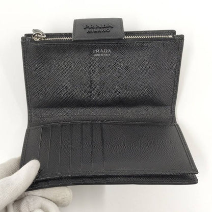 Prada Bifold Wallet Leather Black