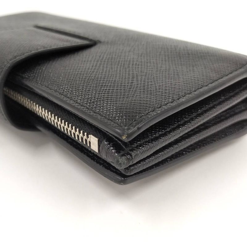 Prada Bifold Wallet Leather Black