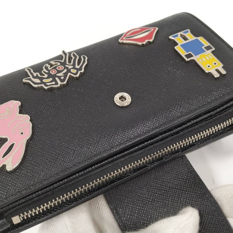 Prada Bifold Wallet Leather Black