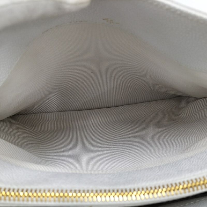 Chanel Tote Logo Leather White