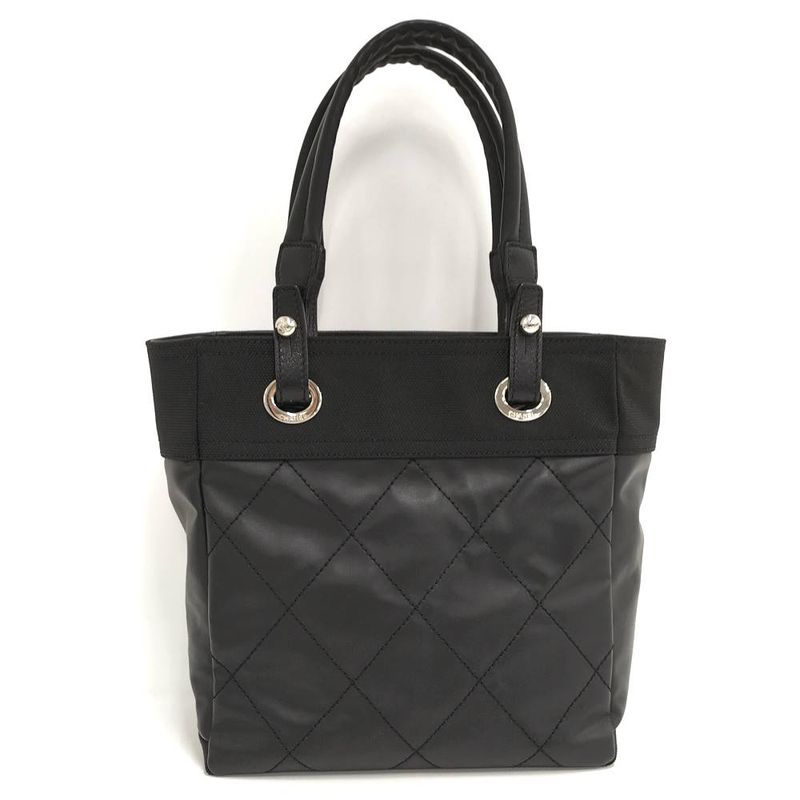 Chanel Paris Biarritz Tote PM Leather Black