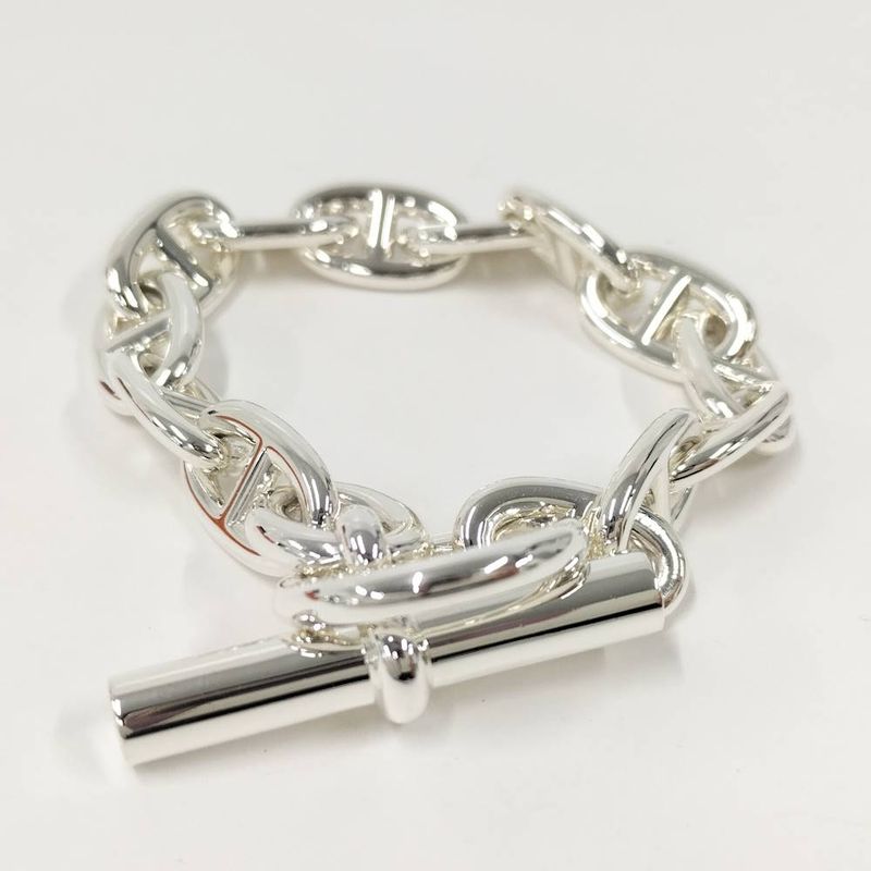 Hermes Chaine D'ancre MM Bracelet 13 Links Silver