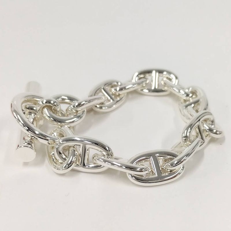 Hermes Chaine D'ancre MM Bracelet 13 Links Silver