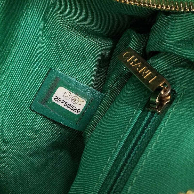 Chanel Hobo 2-Way Shoulder Bag Quilted Lambskin Leather Green