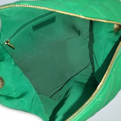 Chanel Hobo 2-Way Shoulder Bag Quilted Lambskin Leather Green