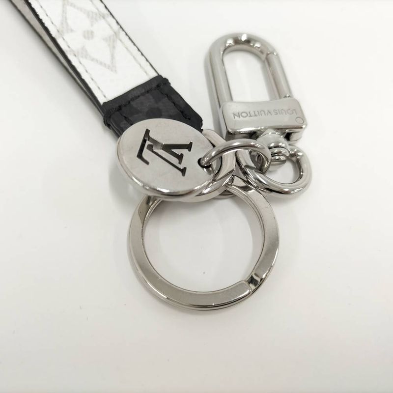 Louis Vuitton Key Holder Dragonne Monogram White Silver
