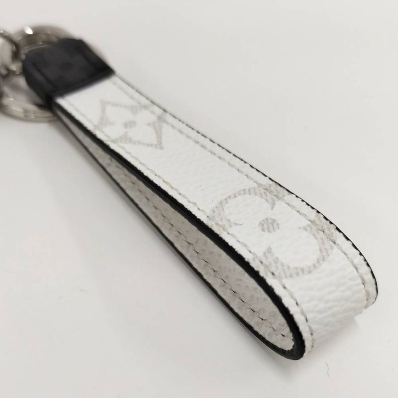 Louis Vuitton Key Holder Dragonne Monogram White Silver