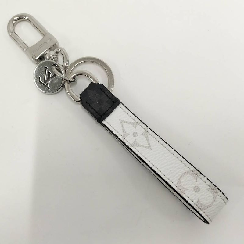 Louis Vuitton Key Holder Dragonne Monogram White Silver