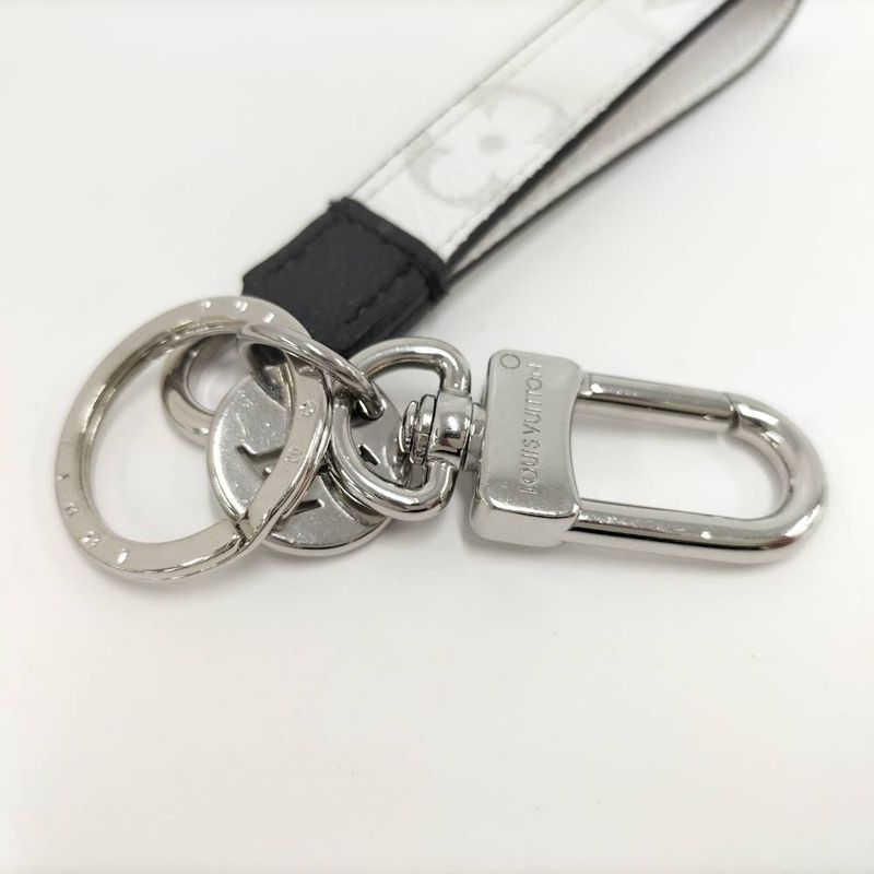 Louis Vuitton Key Holder Dragonne Monogram White Silver
