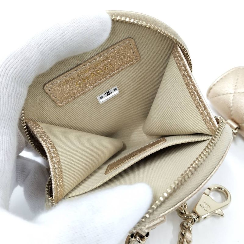 Chanel Chain Pouch Coin Case Airpods Pro Gold