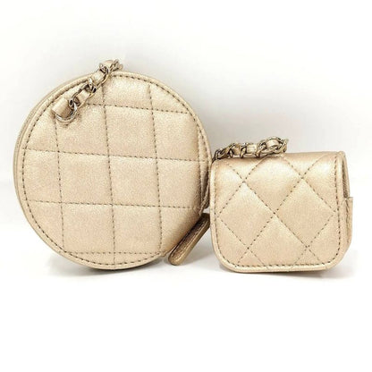 Chanel Chain Pouch Coin Case Airpods Pro Gold