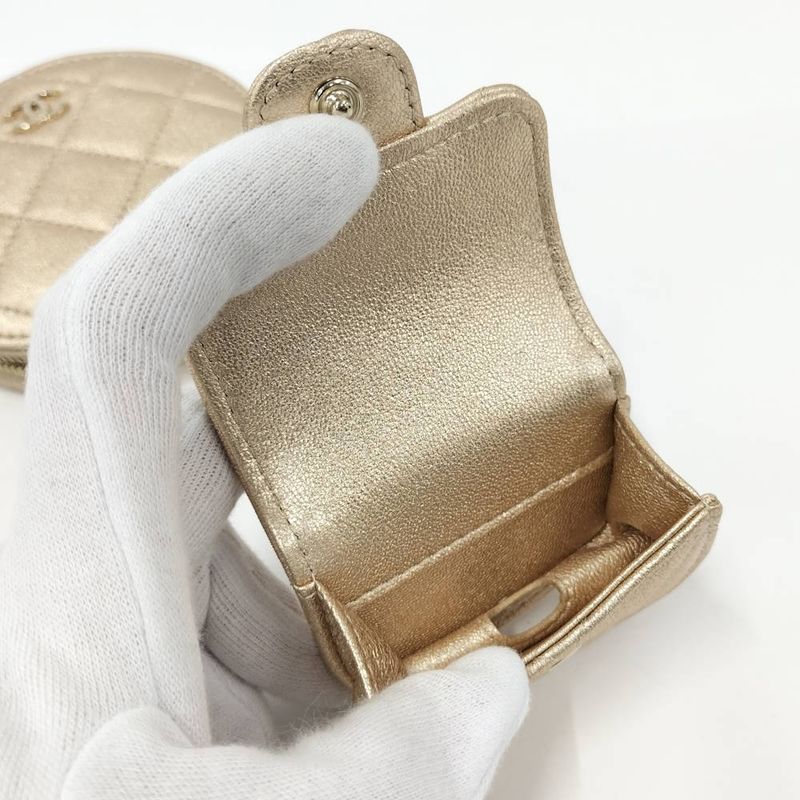 Chanel Chain Pouch Coin Case Airpods Pro Gold