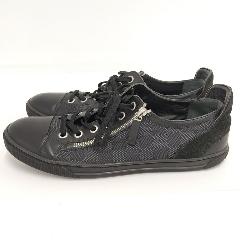 Louis Vuitton Aventure Sneakers Side Zip 8.5 Damier Graphite