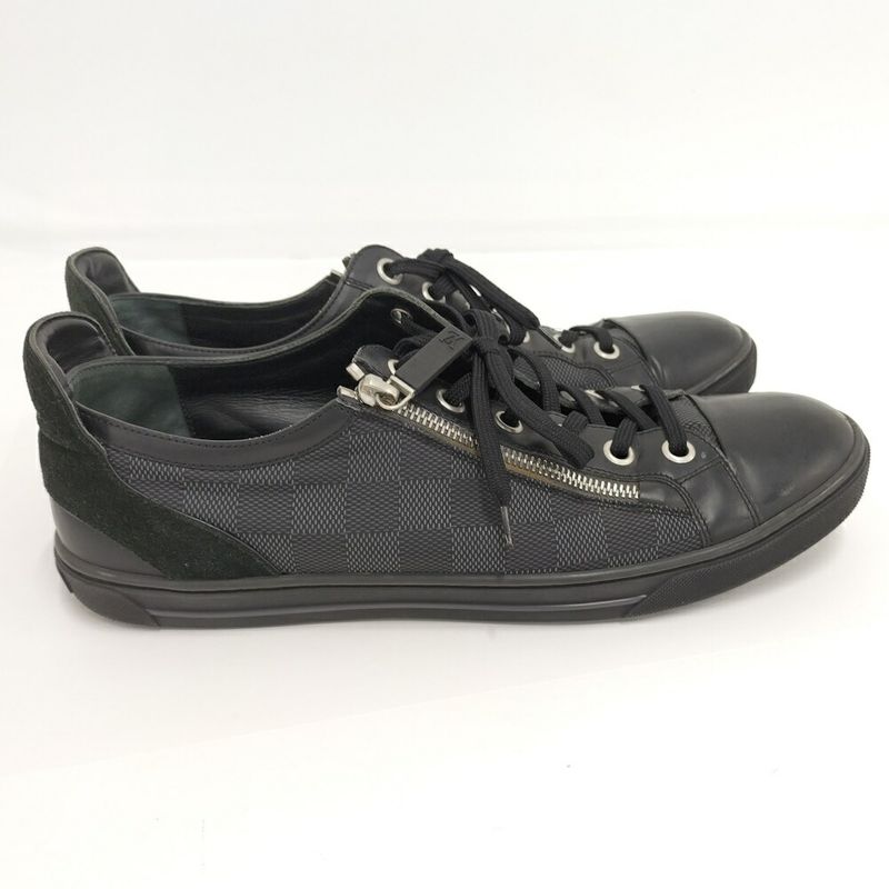 Louis Vuitton Aventure Sneakers Side Zip 8.5 Damier Graphite