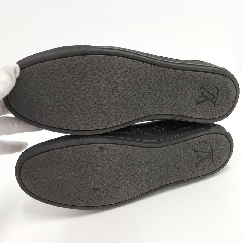 Louis Vuitton Aventure Sneakers Side Zip 8.5 Damier Graphite