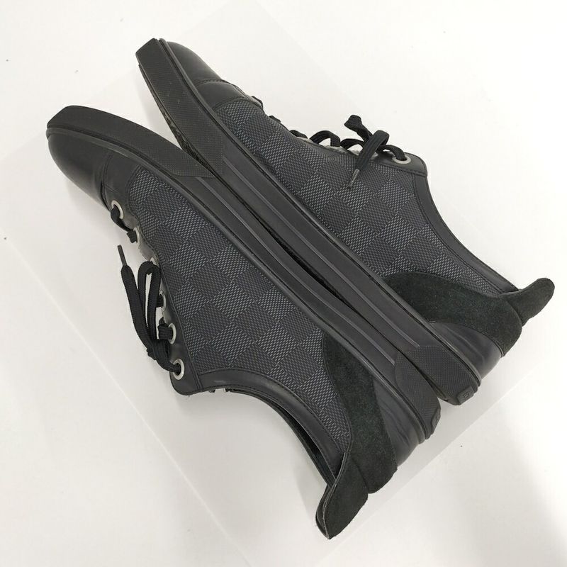 Louis Vuitton Aventure Sneakers Side Zip 8.5 Damier Graphite