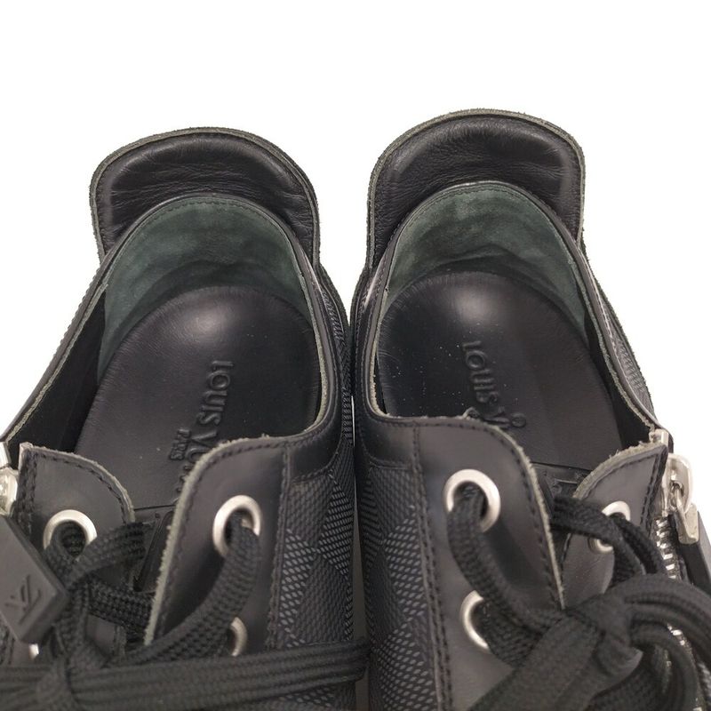 Louis Vuitton Aventure Sneakers Side Zip 8.5 Damier Graphite